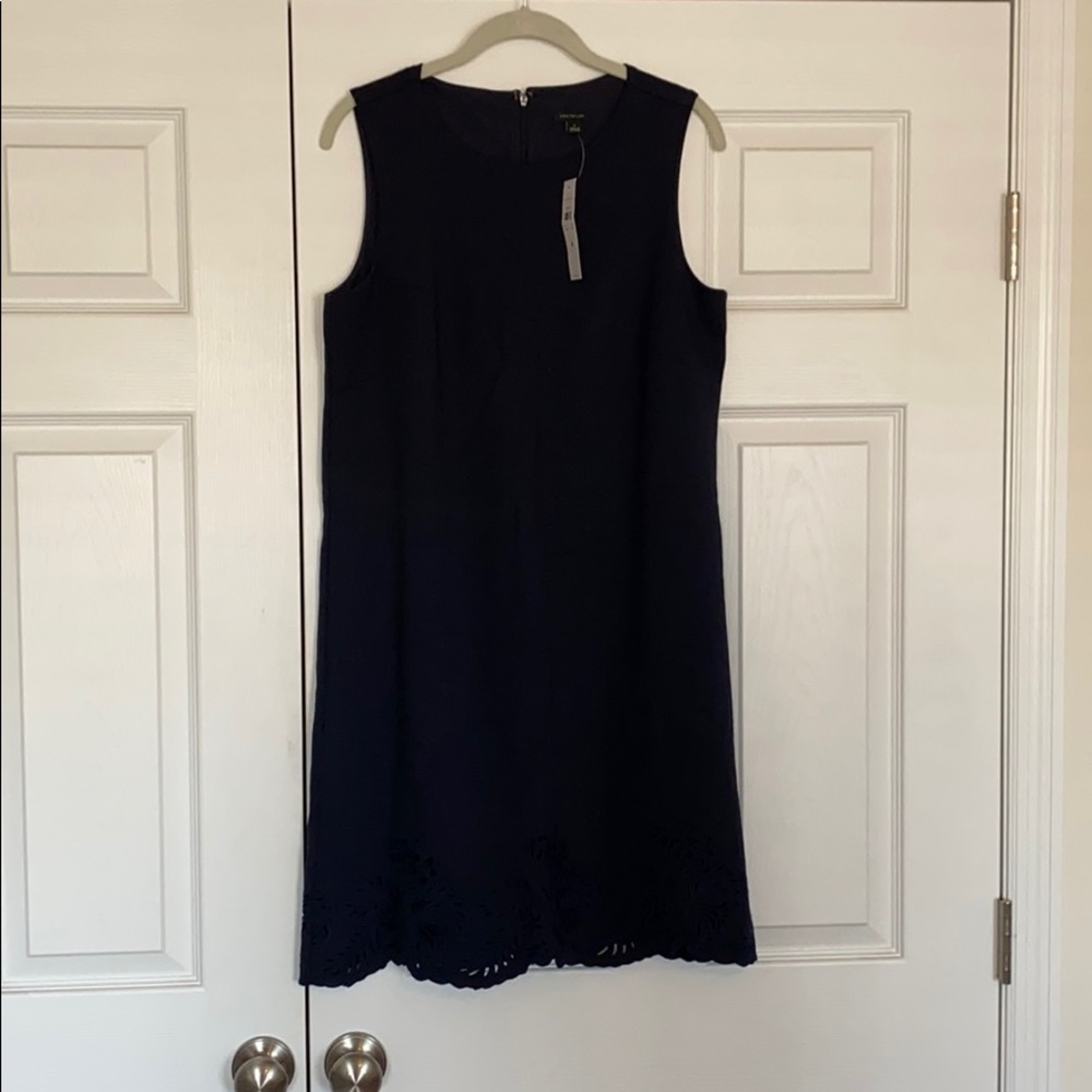 Ann Taylor Sleeveless Dress w/ Floral Detailing